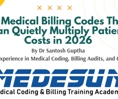 Medical billing codes displayed on a healthcare invoice highlighting cost increases patients often do not expect