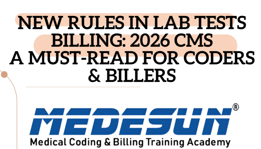 “New rules in lab tests billing 2026 CMS explained for medical coders and billers by Medesun Medical Coding Academy”