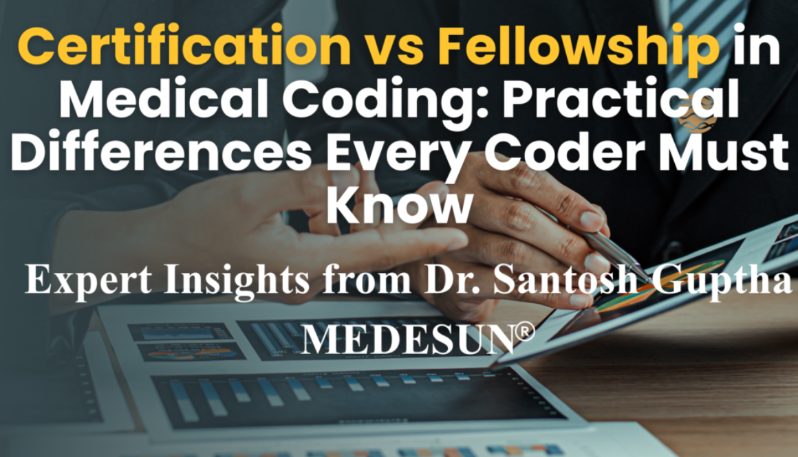 Comparison of medical coding certification and fellowship courses highlighting theory-based learning versus practical medical record exposure and compliance-focused training