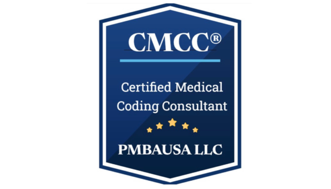 CMCC Certified Medical Coding Consultant credential for experienced medical coders with over five years of experience focusing on ICD-11, SNOMED, LOINC, interoperability, HIPAA compliance, and healthcare data security.