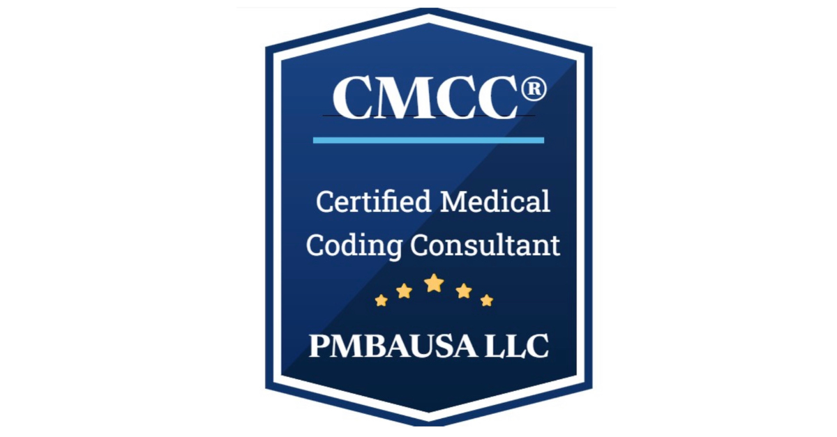 CMCC Certified Medical Coding Consultant credential for experienced medical coders with over five years of experience focusing on ICD-11, SNOMED, LOINC, interoperability, HIPAA compliance, and healthcare data security.